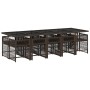 Set comedor de jardín 11 pzas y cojines ratán sintético marrón de , Conjuntos de jardín - Ref: Foro24-3211653, Precio: 768,29...