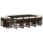 Set muebles de jardín 13 pzas y cojines ratán sintético marrón de , Conjuntos de jardín - Ref: Foro24-3211761, Precio: 826,44...