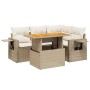 Juego de sofás jardín con cojines 5 pzas ratán sintético beige de , Conjuntos de jardín - Ref: Foro24-3271737, Precio: 393,08...