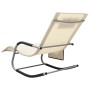 Tumbona de textilene crema y gris de vidaXL, Tumbonas - Ref: Foro24-310506, Precio: 111,31 €, Descuento: %