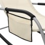 Tumbona de textilene crema y gris de vidaXL, Tumbonas - Ref: Foro24-310506, Precio: 111,31 €, Descuento: %