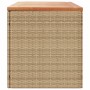 Caja de almacenaje jardín madera acacia ratán beige 220x50x54cm de , Cajas de almacenaje para exteriores - Ref: Foro24-365960...