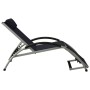 Tumbona con cojín de textilene negra de vidaXL, Tumbonas - Ref: Foro24-310529, Precio: 151,44 €, Descuento: %