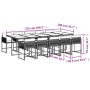Set comedor de jardín 11 pzas y cojines ratán sintético marrón de , Conjuntos de jardín - Ref: Foro24-3211473, Precio: 679,10...