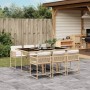 Set comedor de jardín 7 pzas con cojines ratán sintético beige de , Conjuntos de jardín - Ref: Foro24-3211450, Precio: 377,07...