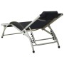 Tumbona con cojín de textilene negra de vidaXL, Tumbonas - Ref: Foro24-310529, Precio: 151,44 €, Descuento: %