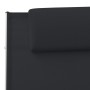 Tumbona con cojín de textilene negra de vidaXL, Tumbonas - Ref: Foro24-310529, Precio: 151,44 €, Descuento: %