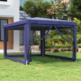 Carpa para fiestas con 4 paredes de malla HDPE azul 3x4 m de , Carpas y cenadores - Ref: Foro24-319232, Precio: 93,63 €, Desc...