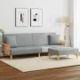Sofá cama 2 plazas con almohadas taburete terciopelo gris claro de , Sofás - Ref: Foro24-3216215, Precio: 351,90 €, Descuento: %