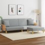 Sofá cama 2 plazas con almohadas taburete terciopelo gris claro de , Sofás - Ref: Foro24-3216215, Precio: 344,33 €, Descuento: %