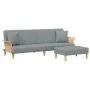 Sofá cama 2 plazas con almohadas taburete terciopelo gris claro de , Sofás - Ref: Foro24-3216215, Precio: 351,90 €, Descuento: %
