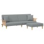 Sofá cama 2 plazas con almohadas taburete terciopelo gris claro de , Sofás - Ref: Foro24-3216215, Precio: 344,33 €, Descuento: %