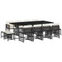 Set comedor de jardín con cojines 13 pzas ratán sintético negro de , Conjuntos de jardín - Ref: Foro24-3211698, Precio: 695,4...
