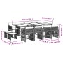 Set comedor de jardín con cojines 13 pzas ratán sintético negro de , Conjuntos de jardín - Ref: Foro24-3211698, Precio: 695,4...