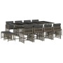 Set comedor de jardín con cojines 13 pzas ratán sintético gris de , Conjuntos de jardín - Ref: Foro24-3211700, Precio: 682,11...