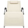 Tumbona de textilene crema y gris de vidaXL, Tumbonas - Ref: Foro24-310514, Precio: 77,97 €, Descuento: %