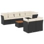 Set de sofás de jardín 8 piezas y cojines ratán sintético negro de , Conjuntos de jardín - Ref: Foro24-3256063, Precio: 560,0...