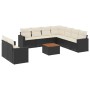 Set de sofás de jardín 10 pzas cojines ratán sintético negro de , Conjuntos de jardín - Ref: Foro24-3256518, Precio: 623,34 €...
