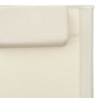Tumbona de textilene crema y gris de vidaXL, Tumbonas - Ref: Foro24-310514, Precio: 77,97 €, Descuento: %