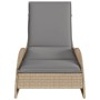 Tumbona con cojín ratán sintético beige 60x205x73 cm de , Tumbonas - Ref: Foro24-368281, Precio: 168,50 €, Descuento: %