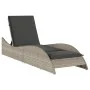 Sun lounger with light gray synthetic rattan cushion 60x205x73 cm by , Loungers - Ref: Foro24-368283, Price: 166,31 €, Discou...