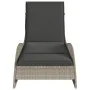 Sun lounger with light gray synthetic rattan cushion 60x205x73 cm by , Loungers - Ref: Foro24-368283, Price: 166,31 €, Discou...