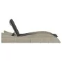 Sun lounger with light gray synthetic rattan cushion 60x205x73 cm by , Loungers - Ref: Foro24-368283, Price: 166,31 €, Discou...