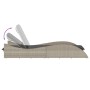 Tumbona con cojín ratán sintético gris claro 60x205x73 cm de , Tumbonas - Ref: Foro24-368283, Precio: 156,50 €, Descuento: %