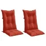Cojines silla respaldo alto 2 uds tela rojo melange 120x50x7 cm de , Cojines para sillas y sofás - Ref: Foro24-4002364, Preci...