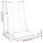 Cojines silla respaldo alto 2 uds tela rojo melange 120x50x7 cm de , Cojines para sillas y sofás - Ref: Foro24-4002364, Preci...