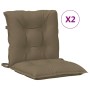 Cojines silla respaldo bajo 2 ud tela taupe melange 100x50x7 cm de , Cojines para sillas y sofás - Ref: Foro24-4002403, Preci...