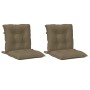 Cojines silla respaldo bajo 2 ud tela taupe melange 100x50x7 cm de , Cojines para sillas y sofás - Ref: Foro24-4002403, Preci...