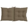 Cojines silla respaldo bajo 2 ud tela taupe melange 100x50x7 cm de , Cojines para sillas y sofás - Ref: Foro24-4002403, Preci...