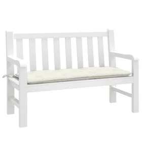 Cojín para banco de jardín tela crema melange 120x50x7 cm de , Cojines para sillas y sofás - Ref: Foro24-4002544, Precio: 28,...