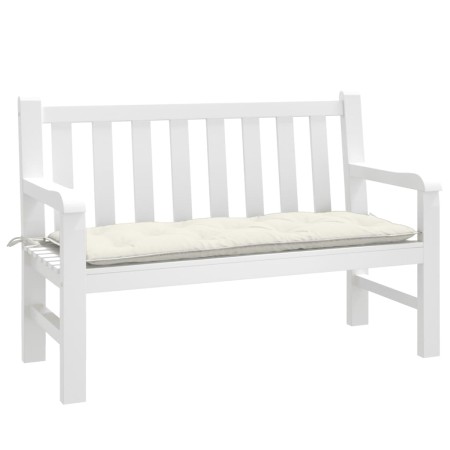 Cojín para banco de jardín tela crema melange 120x50x7 cm de , Cojines para sillas y sofás - Ref: Foro24-4002544, Precio: 28,...