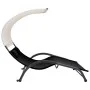 Doppel-Sonnenliege mit schwarzer Textilene-Markise von vidaXL, Liegen - Ref: Foro24-310543, Preis: 217,92 €, Rabatt: %