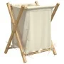 Cesto de la ropa sucia de bambú blanco crema 45x55x63,5 cm de , Cestas para ropa - Ref: Foro24-368035, Precio: 31,46 €, Descu...
