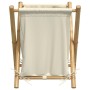 Cesto de la ropa sucia de bambú blanco crema 45x55x63,5 cm de , Cestas para ropa - Ref: Foro24-368035, Precio: 31,91 €, Descu...