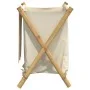 Cesto de la ropa sucia de bambú blanco crema 45x55x63,5 cm de , Cestas para ropa - Ref: Foro24-368035, Precio: 31,46 €, Descu...