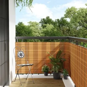 Light brown synthetic rattan balcony awning 600x80 cm by , fence panels - Ref: Foro24-156274, Price: 51,12 €, Discount: %