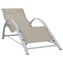 Tumbonas con mesita 2 unidades aluminio color crema de vidaXL, Tumbonas - Ref: Foro24-310536, Precio: 214,58 €, Descuento: %