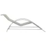 Tumbonas con mesita 2 unidades aluminio color crema de vidaXL, Tumbonas - Ref: Foro24-310536, Precio: 214,58 €, Descuento: %