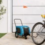 Remolque de bicicleta mascotas hierro tela Oxford azul negro de , Cochecitos para mascotas - Ref: Foro24-94016, Precio: 109,1...