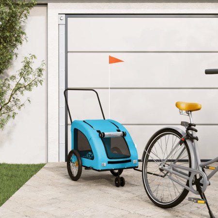Remolque de bicicleta mascotas hierro tela Oxford azul de , Cochecitos para mascotas - Ref: Foro24-93988, Precio: 123,30 €, D...