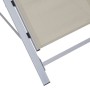 Tumbonas con mesita 2 unidades aluminio color crema de vidaXL, Tumbonas - Ref: Foro24-310536, Precio: 218,48 €, Descuento: %