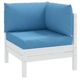 Cojines para sofá de palets 3 uds tela azul melange de , Cojines para sillas y sofás - Ref: Foro24-4002656, Precio: 37,98 €, ...