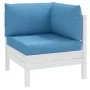 Cojines para sofá de palets 3 uds tela azul melange de , Cojines para sillas y sofás - Ref: Foro24-4002656, Precio: 37,98 €, ...