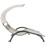 Tumbona doble con toldo textilene color crema de vidaXL, Tumbonas - Ref: Foro24-310544, Precio: 255,50 €, Descuento: %
