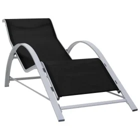Black textilene and aluminum lounger by vidaXL, Loungers - Ref: Foro24-310533, Price: 100,66 €, Discount: %