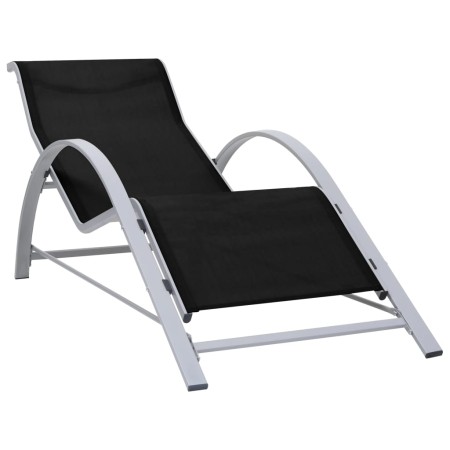 Tumbona textilene y aluminio negro de vidaXL, Tumbonas - Ref: Foro24-310533, Precio: 102,66 €, Descuento: %